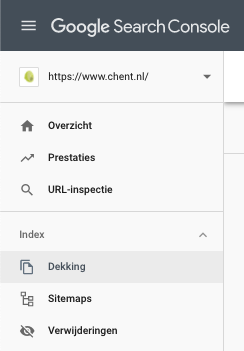 Google Search Console dekking