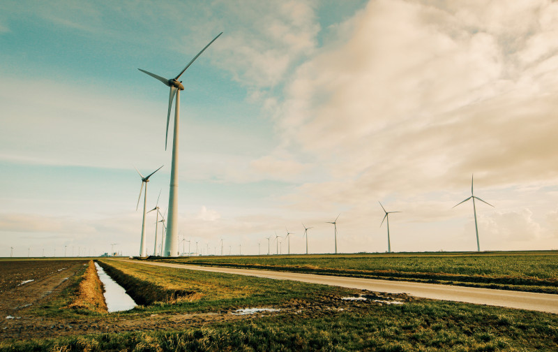 Windturbines voor groene energie