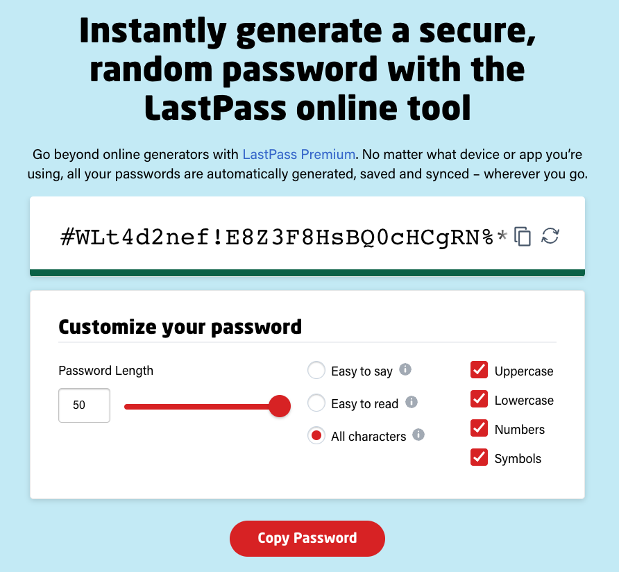 Screenshot van LastPass